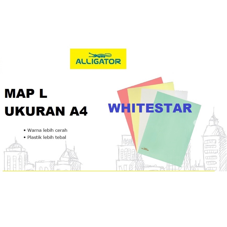 

map plastik L / clear sleeve alligator - ukuran / uk. A4