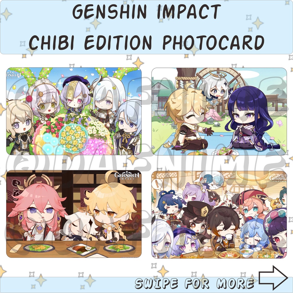 GENSHIN IMPACT CHIBI EDITION PHOTOCARD ANIME