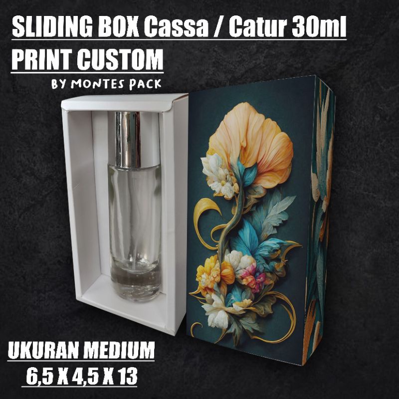SLIDE BOX CUSTOM BOTOL PARFUM CASSA CATUR 30ml / slide box cassa 30ml custom
