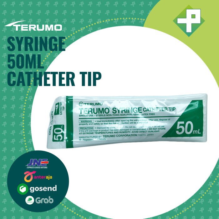 Syringe 50ml Terumo Lubang Tengah / Catheter Tip Pcs