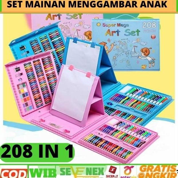 Papan Tulis Anak Lengkap Dengan Krayon Pensil Warna 1 set 208