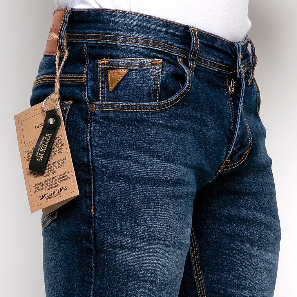 Celana Jeans Panjang Pria Selvedge Premium BIG Size SM BAGELER