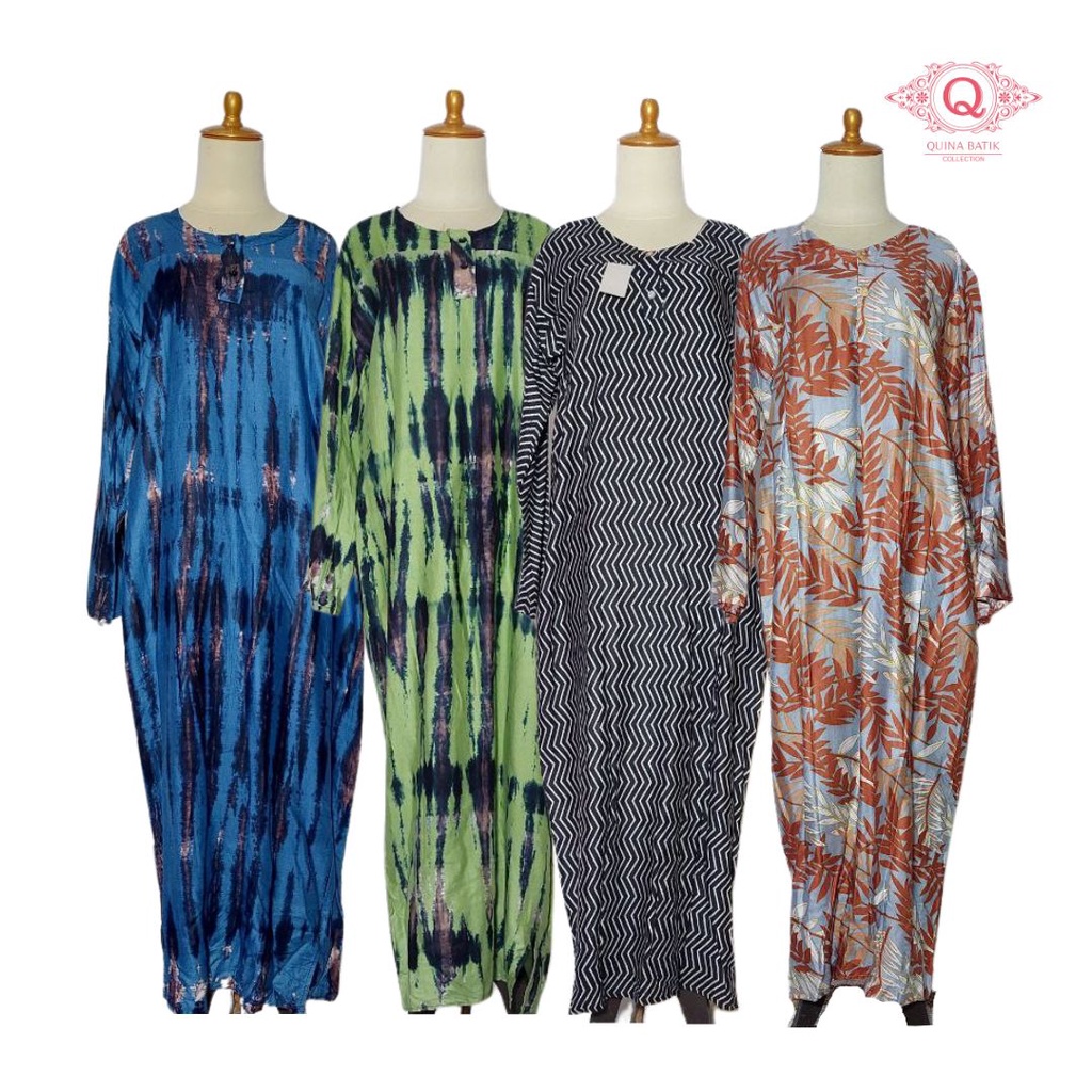 Daster Motif Panjang / Daster Tie Dye Panjang / Daster Bali Tie Dye / Daster Viral / Daster Muslim /