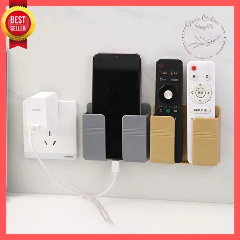 GOS - A104 -  Rak Gantung Cas HP Remote Tempel Tembok / Ceel Phone Hanger Tempel Holder