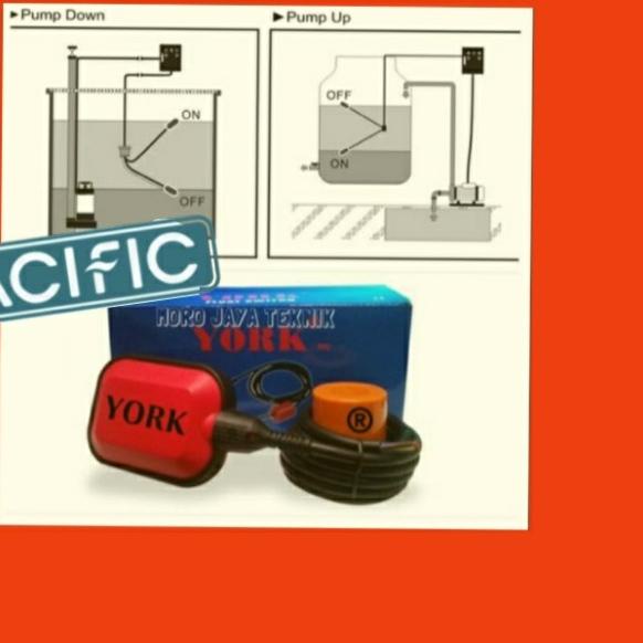 Otomatis pompa celup 2 meter YORK toren dea float switch radar drakos