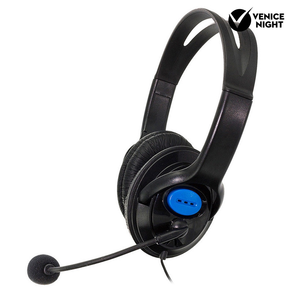 (VNEP) (Berkabel) Headset Gaming Peredam Kebisingan Headphone dengan Mikrofon untuk Sony PS4