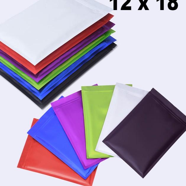 

12x18 cm Plastik Klip Full FLAT bagian dalam aluminium - ZATOPACK - HITAM 100 pcs