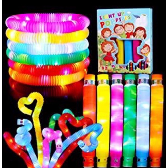 Mainan Anak Pop Pipes / Pop Tubes Lampu LED