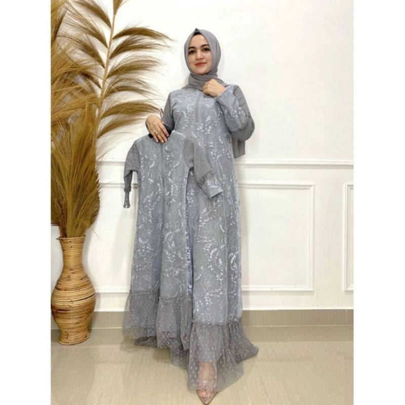GAMIS COUPLE IBU DAN ANAK GAMIS BRUKAT MIX TILE DOT