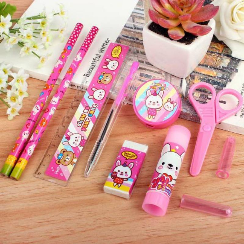 STATIONARY SET ALAT TULIS 10 IN 1 PAKET KUMPLIT ALAT SEKOLAH