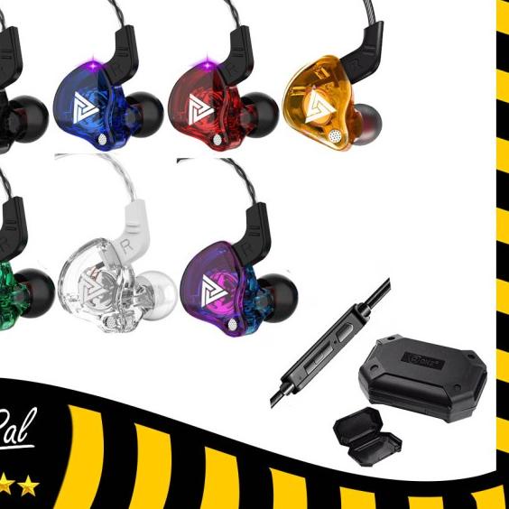 QKZ AK6 (MIC) Original Headset Earphone Bass - Merah