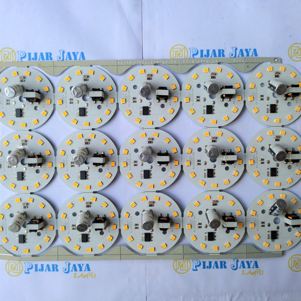 PCB Lampu LED AC Kuning Warm White DOB Mata Modul Mesin Lampu LED AC 3 5 7 9 12 18 30 Watt