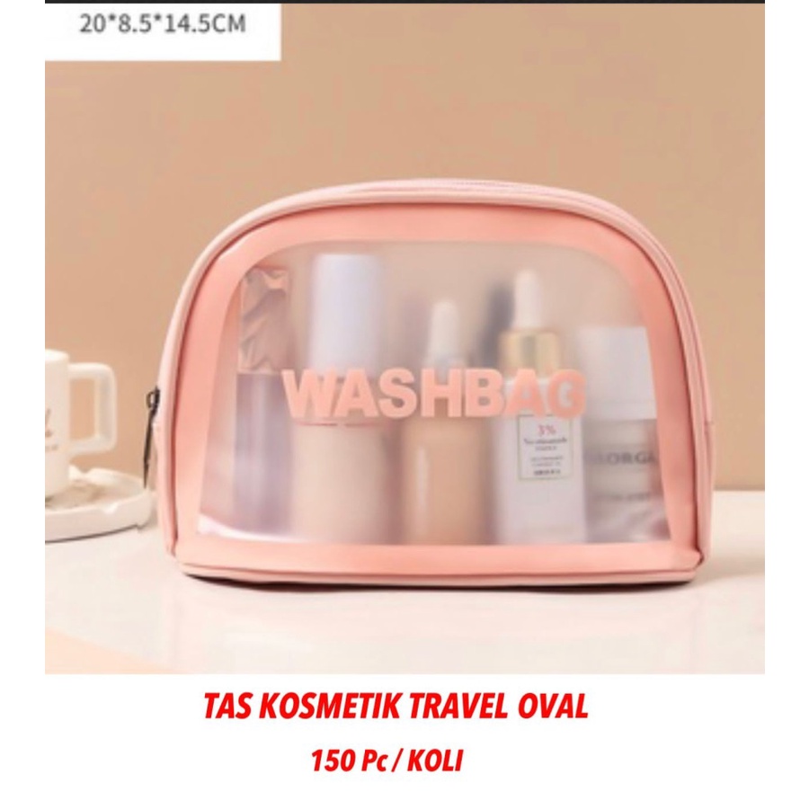 LT- WASHBAG Tas Kosmetik Pouch Make Up Travel Bag Wash Bag Transparan