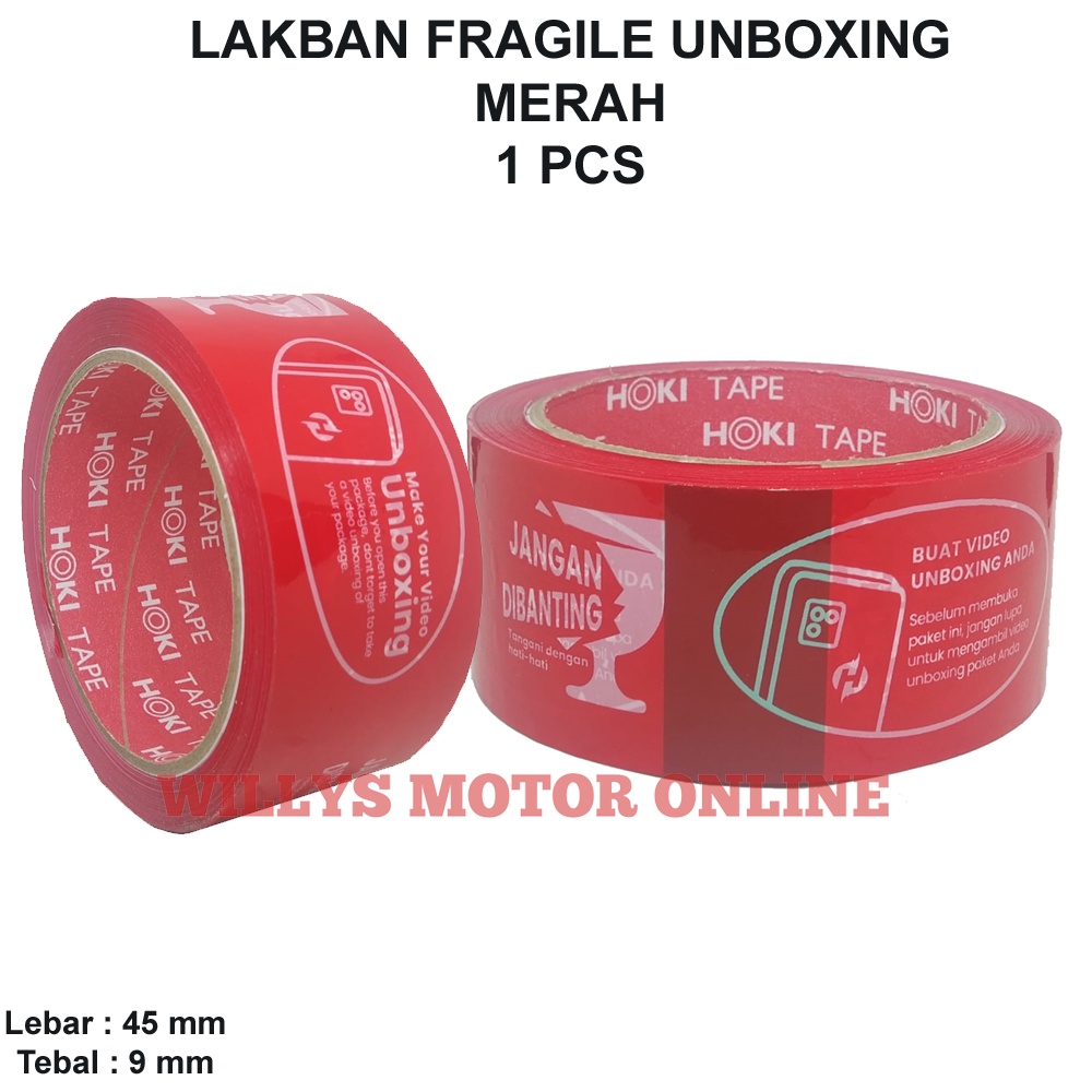 

Lakban Unboxing Fragile Merah / Solasi Unboxing Merah Fragile 1 pcs