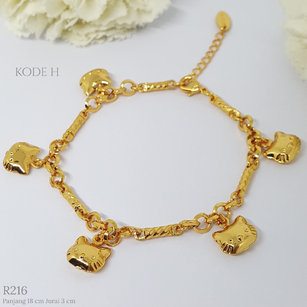 PGX Gelang Tangan Xuping Wanita Perhiasan Lapis Emas Aksesoris Fashion Premium - R216