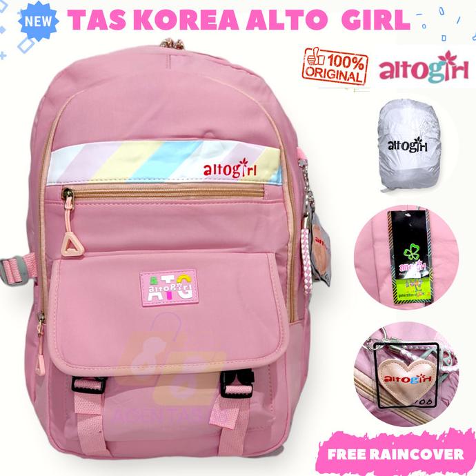 TAS RANSEL ANAK SEKOLAH PEREMPUAN SD SMP SMA ALTO KOREA IMPOR ALTO ORI