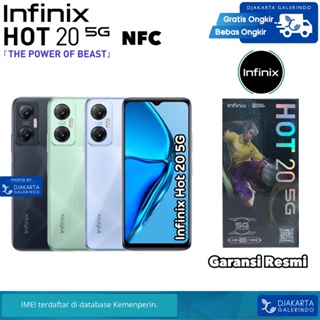 Infinix Hot 20 5G NFC 4/128GB ( 128 ) Extended Ram Up to 7GB - Garansi Resmi Infinix 1 Tahun