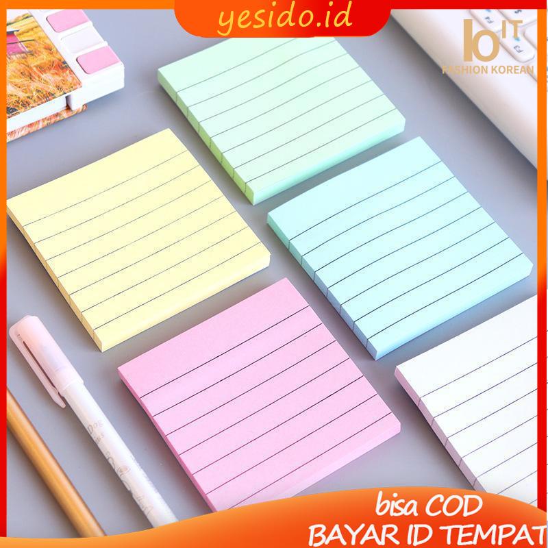 

[COD✨Ready stock]Simplicity sticky note horizontal sticker notepad post maker stiker massage pesan book note-YES
