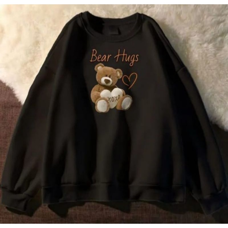 Sweater crewneck BEAR HUGS jacket oblong bhan flecce M-L-XL-XXL