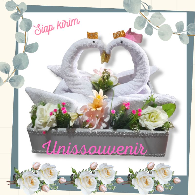 seserahan handuk couple /handuk mahar/handuk angsa seserahan