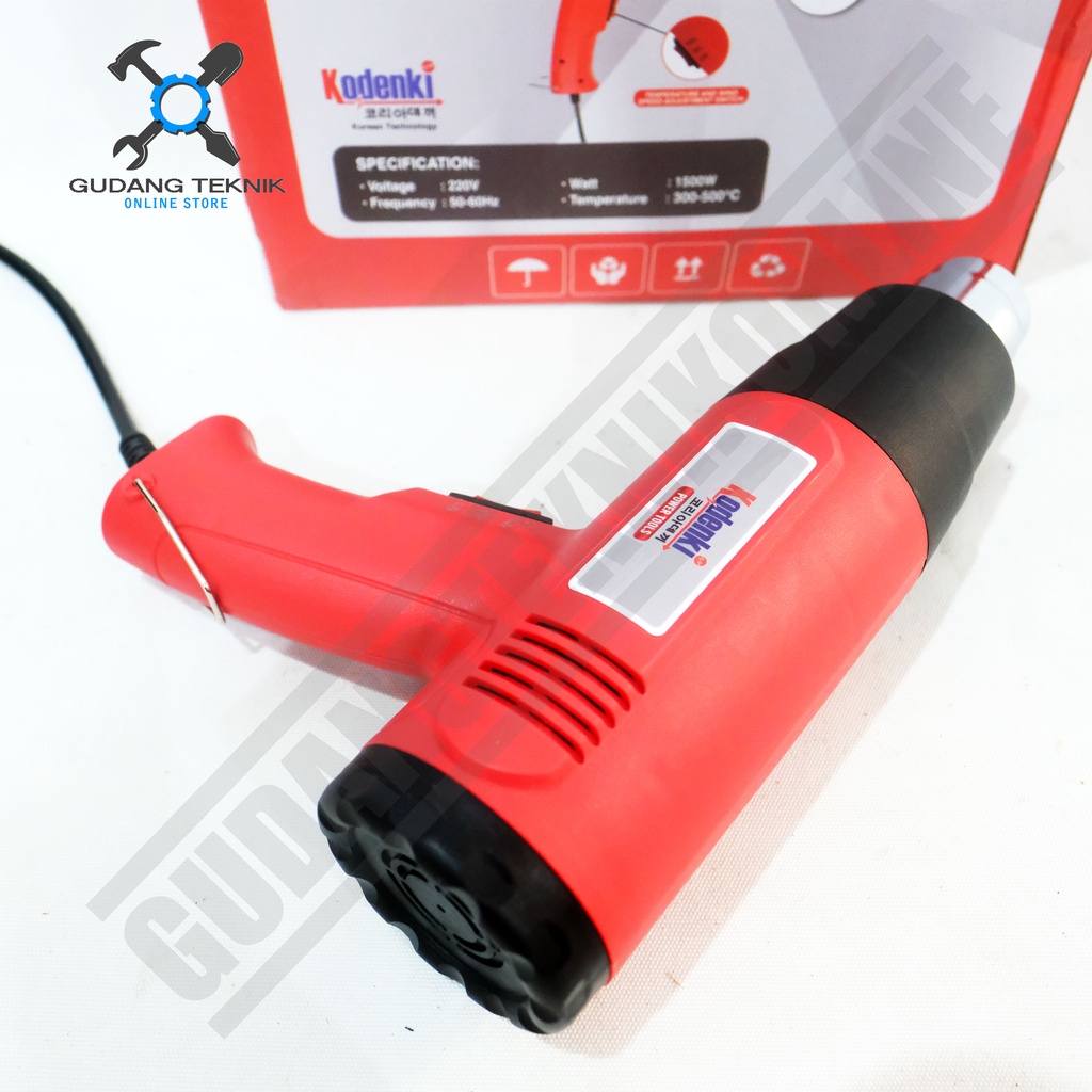 Mesin Hotgun 1500W KODENKI KDK-HAG101 / Heat Air Gun Heat Hot Gun KDK HAG101 Alat Pemanas Serbaguna KODENKI