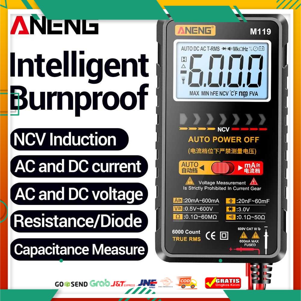 ANENG Digital Multimeter Multitester Voltage Tester with NCV Sensing - M119