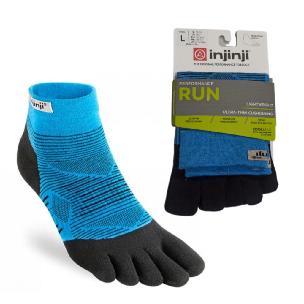 INJINJI PERFORMANCE - MINI CREW - SIZE L - kaos kaki anti blister - MALIBU