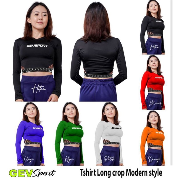 sweat crop hoodie gevsportwear / Atasan crop gevsportwear / atasan senam zavelon