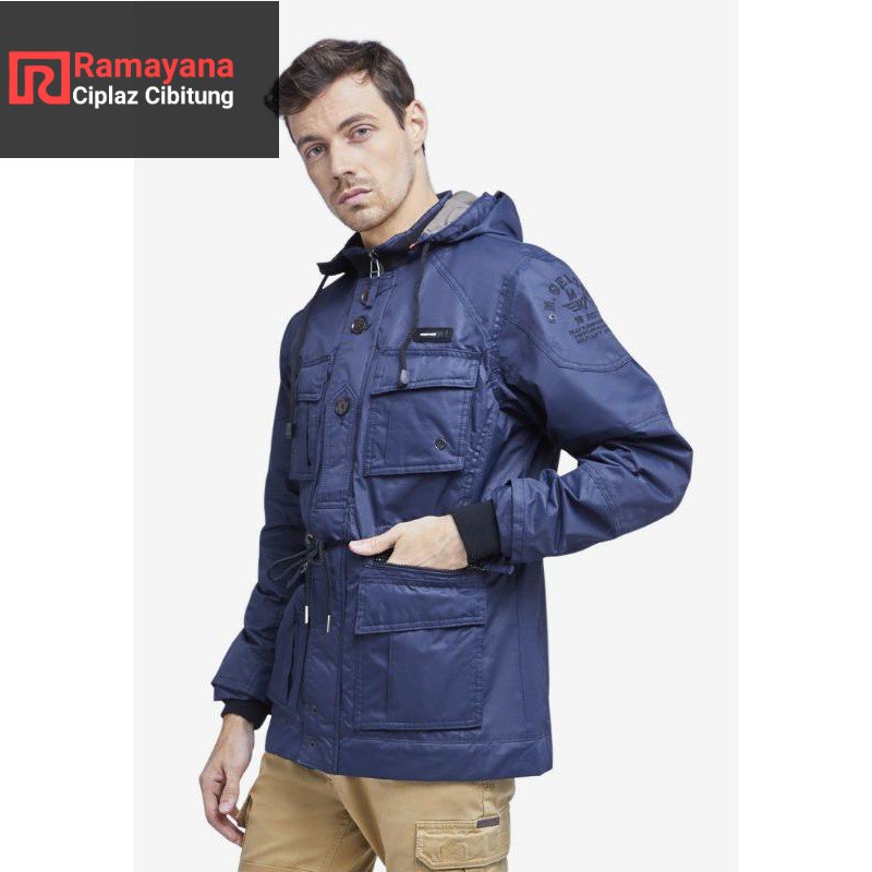 M- Gee Basic Original | Jaket Biru Army | Ramayana Cibitung