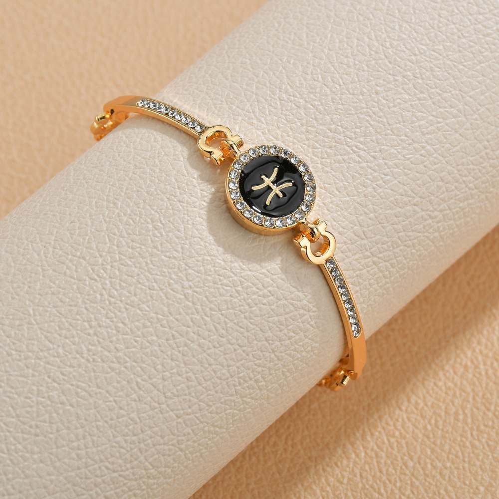 Hello 2022 Gelang Tangan Rantai Aksen 12 Rasi Bintang Ala Korea Untuk Wanita