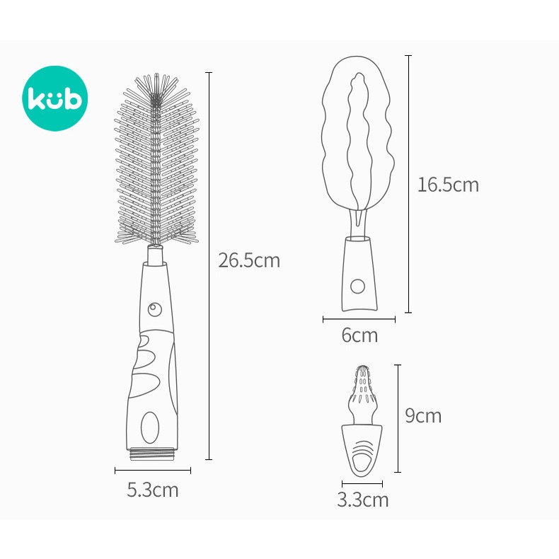 KUB - MULTIFUNCTIONAL BABY BOTTLE BRUSH SET