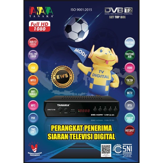 Set top Box Tanaka DVB T2 new Siaran Digital Standar SNI Kominfo