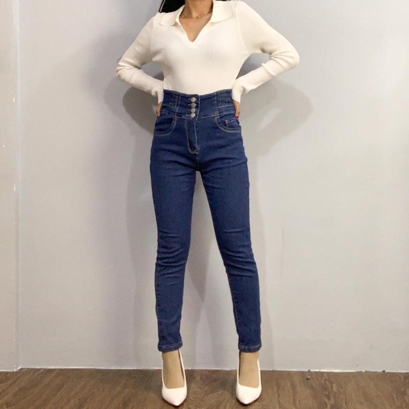 [LUXE.DLABEL] - E51 Jeans | Celana panjang Highwaist wanita Jeans import premium Jeans wanita polos ripped jeans High waist jeans wanita bkk Skinny Jeans High waist Baggy jeans Wideleg Jeans Kulot jeans Boyfriend jeans Wanita Kargo Jeans