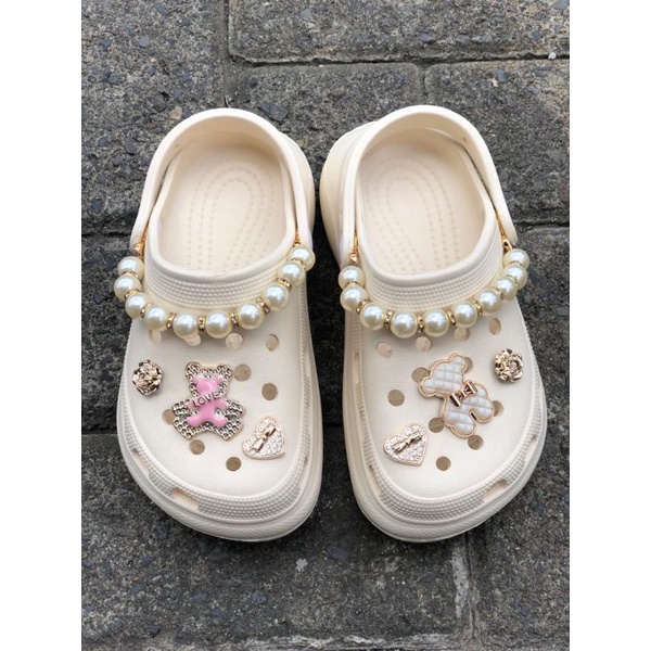 Bae Clog Anak Sandal Perempuan 5188-20 Free Mutiara dan Jibbitz / Sepatu Sandal