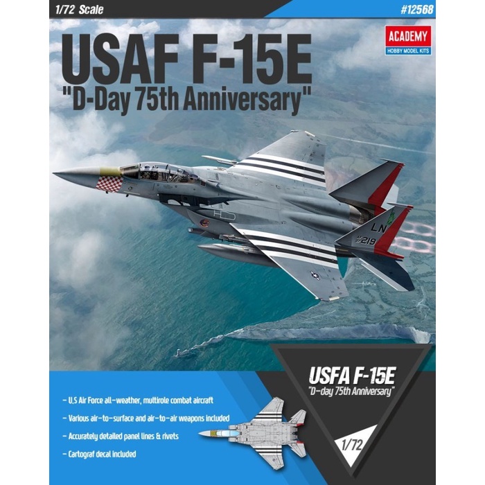 Model Kit Academy USAF F-15E "D-Day 75th Anniversary" 1/72 12568/MAINAN HOBY