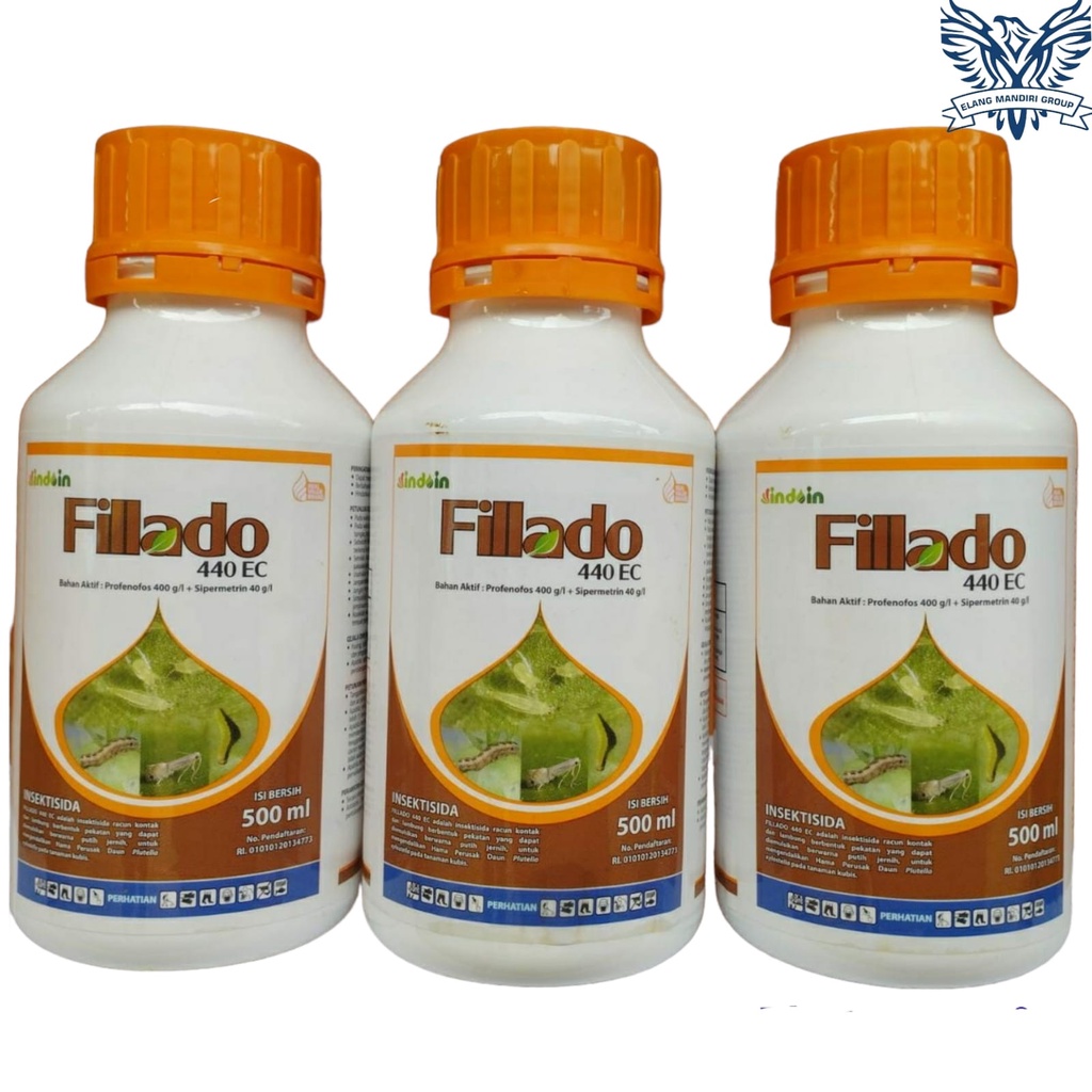 Insektisida Fillado 440ec 500ml Bahan Aktif profenofos 400g/l + sipermetrin 40g/l Produksi Indoin