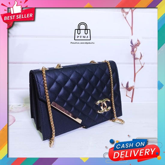 Sling Bag Canvas Tas Selempang Wanita Besar Pria Tote Gym Korean Cewek Cowok Casual Fashion Branded 