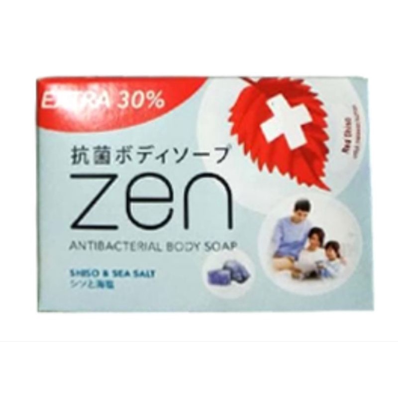 ( SATUAN ) ZEN sabun mandi anti bacterial shiso & sea salt bar 80gr isi 1 ( SATU ) pcs