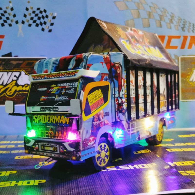 ( COD )truck oleng jumbo P42cm BISA CUSTOM FOTO DAN NAMA DI PINTU BELAKANG