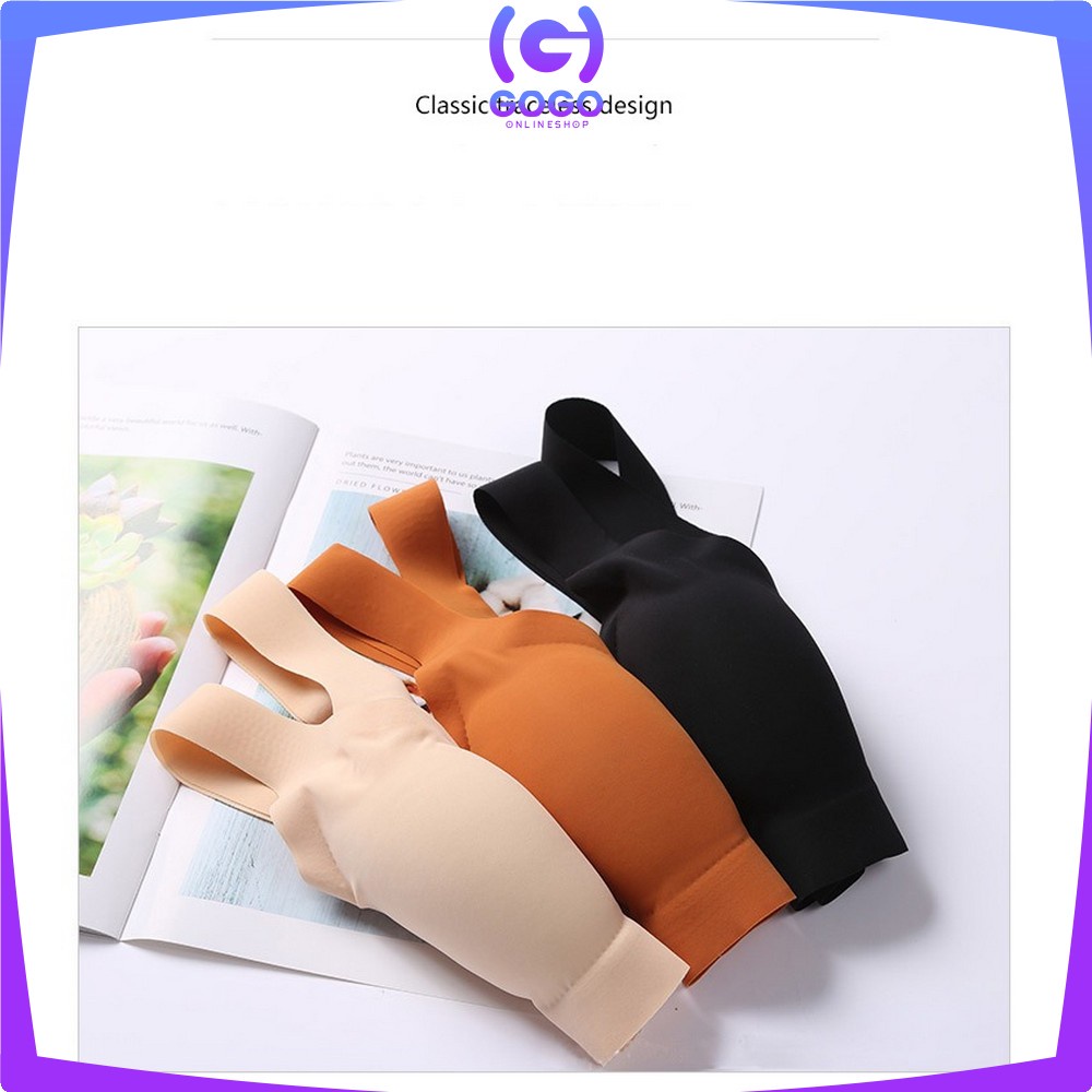 GOGO-P44 Bra Busa Tanpa Kawat Bahan Halus Pakaian Dalam Wanita Elastis Push Up Sport Bra BH Yoga Murah