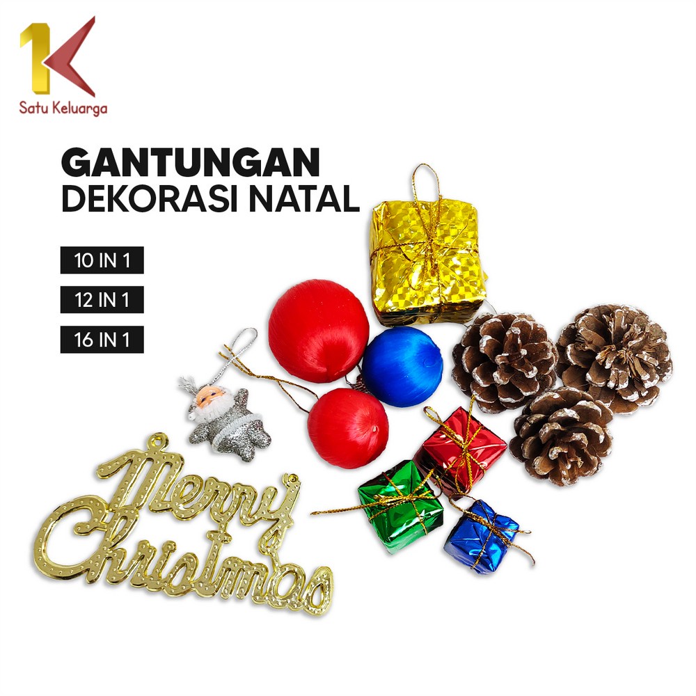 Satu Keluarga Gantungan Dekorasi Natal 10IN1 C644 Dekorasi Rumah Hiasan Aksesoris Christmas Paket Hi