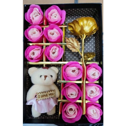 Kado Kotak Bunga Mawar Boneka Hadiah Valentine Gift Ultah Ibu Istri Pacar Ulang Tahun Kekasih Rose Box Flower Buket Bunga