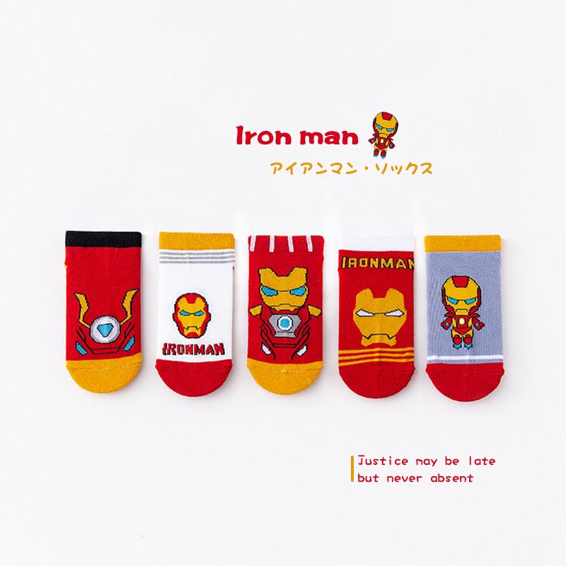 ELFYDO KS22 Kaos Kaki Anak Laki Laki  iron man