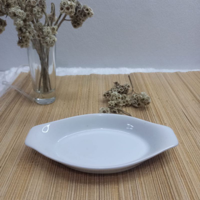 homeline porcelain ware premium/piring sambal keramik/tempat sambal keramik/piring saos/piring bumbu