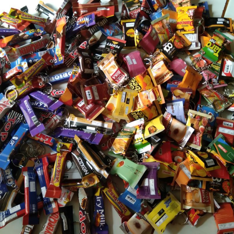 Gantungan Kunci Unik Model Snack & Minuman