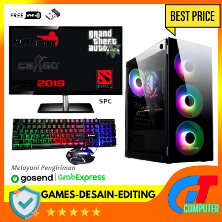 PC Gaming Lengkap Intel i7 2600 / VGA GT 710 2GB / Ram 8GB / SSD / Editing - Gaming