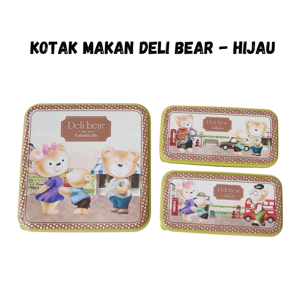 Kotak Makan / Lunch Box Deli Bear 2in1