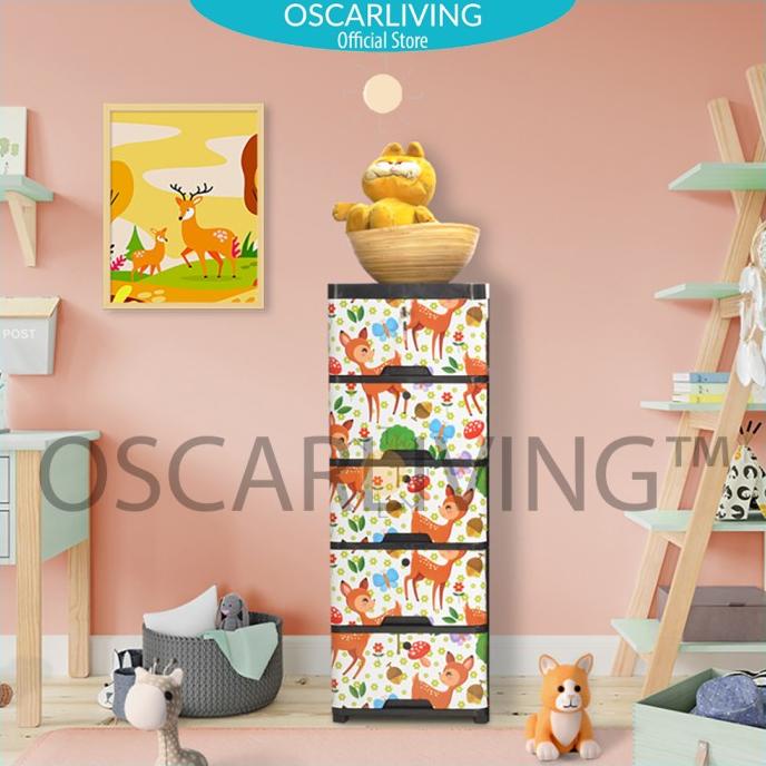 

Miami Lemari Pakaian Plastik 5 Susun / Milaci 5 Laci Motif - OLC stock ready