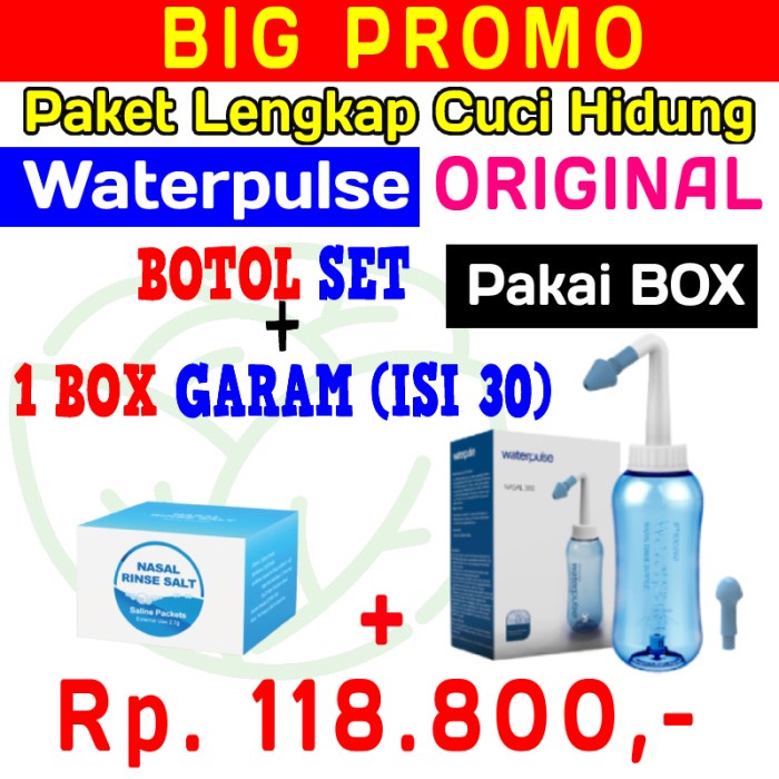Waterpulse Alat Pencuci Hidung Cuci Hidung Nasal Sinus Rinse Bottle