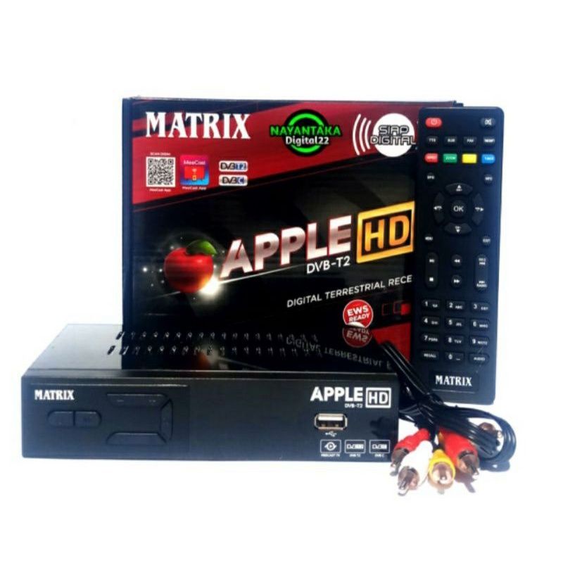 STB stb apple merah aple merah set top box matrix apple HD tv digital